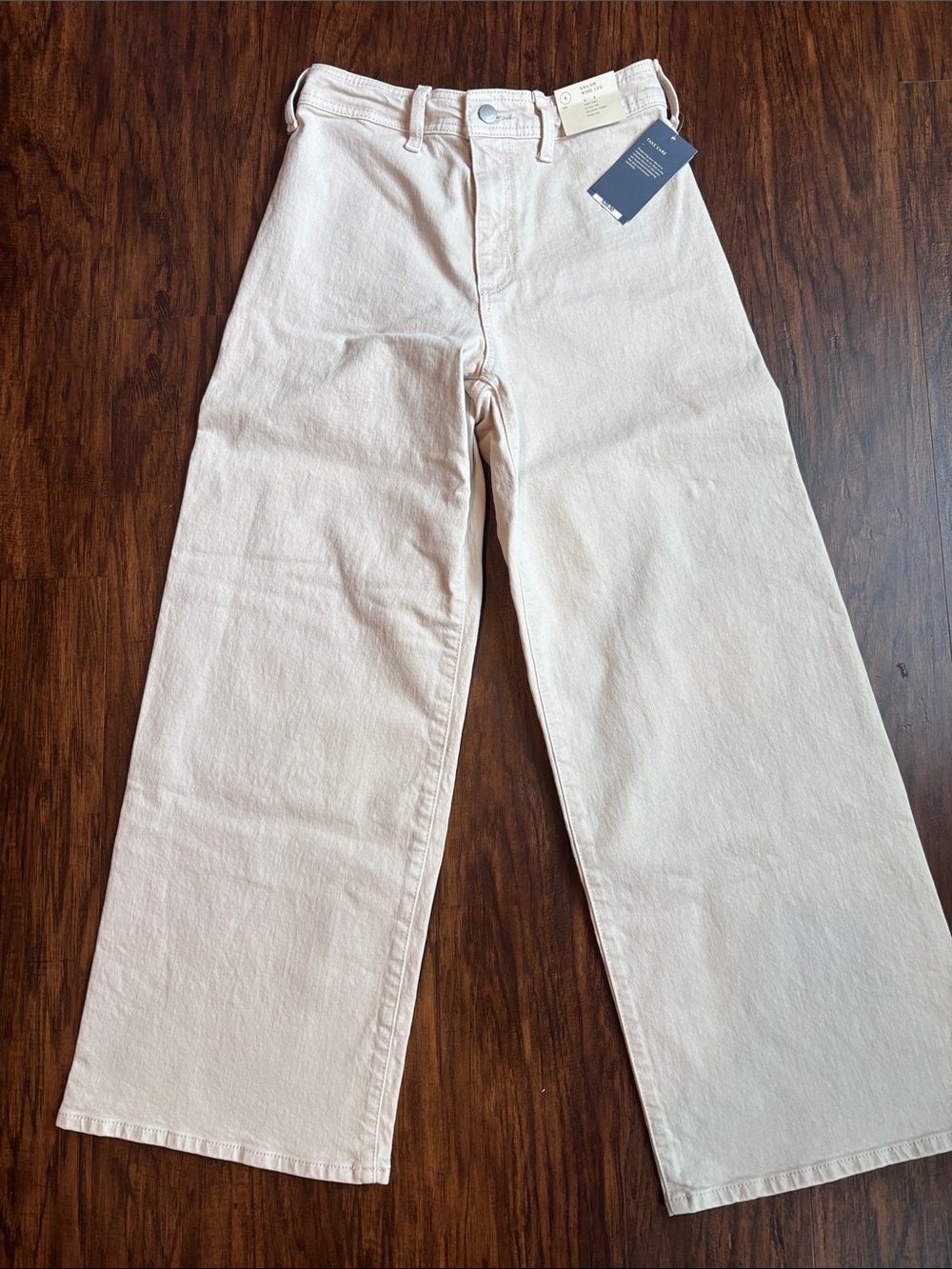 Universal Thread Women's Sailor Wide-Leg Jeans in Off-White
